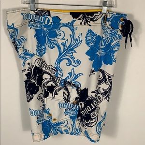 Corona Mens XXL 38 Swim Board Shorts Spell Out
